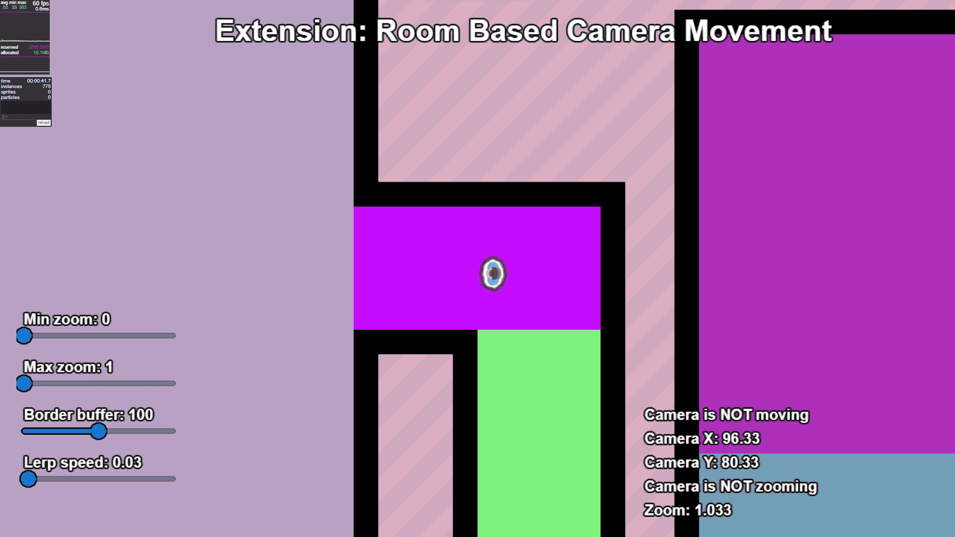 Room based camera movement - a game example from the GDevelop game ...