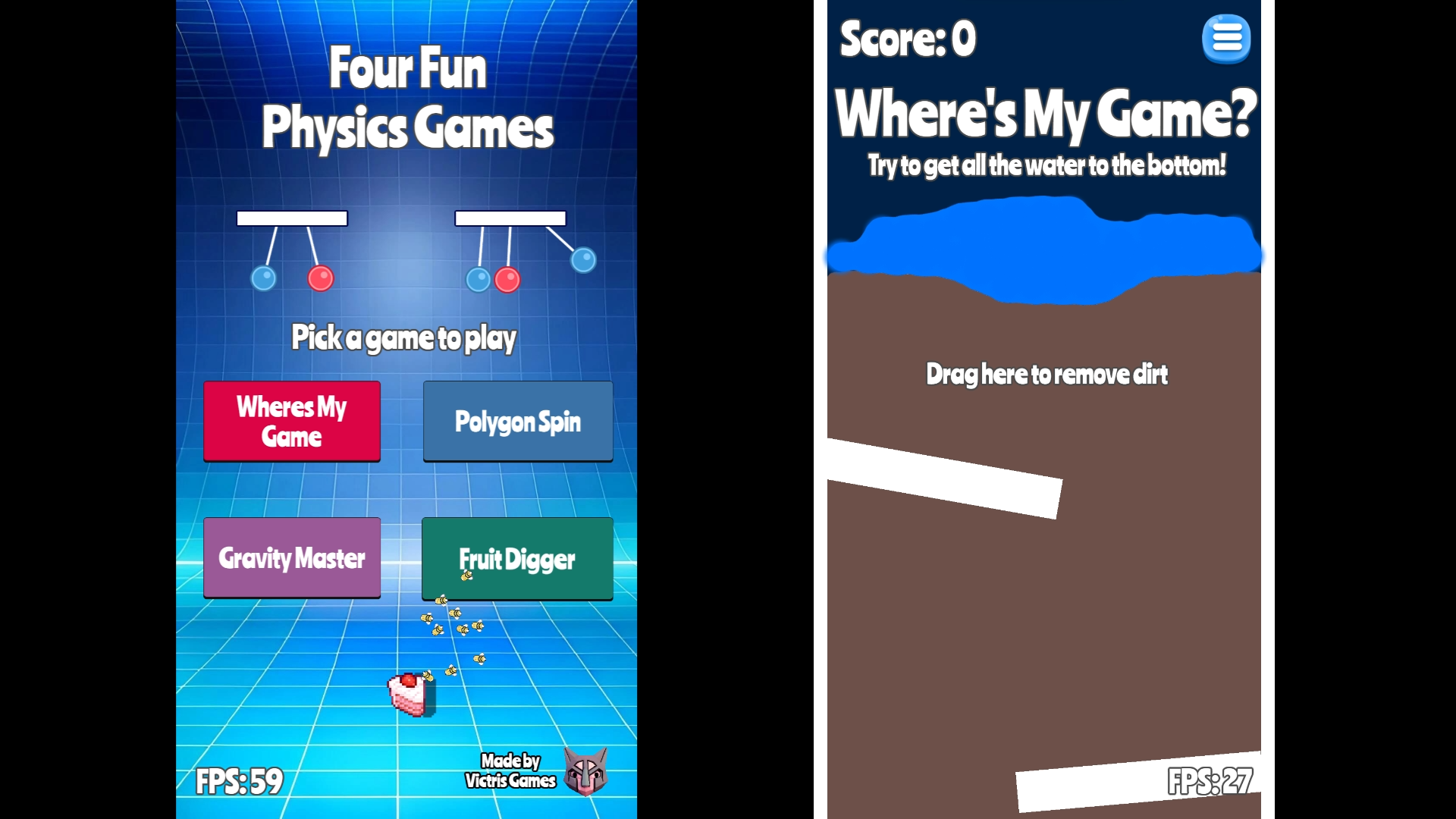 Four Fun Physics Games - a premium game template for GDevelop. | GDevelop