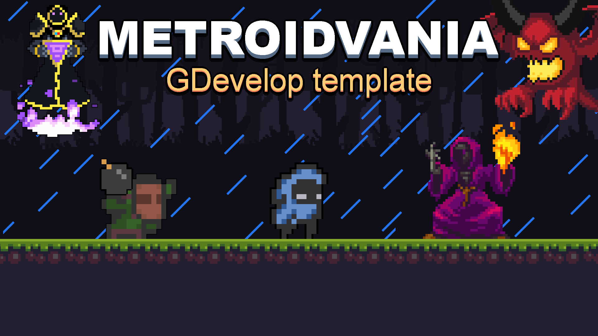 Metroidvania Template - a premium game template for GDevelop. | GDevelop